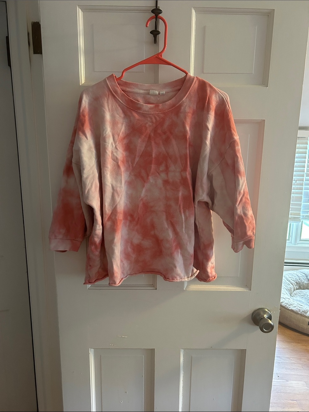 GAP Pink Tie-Dye Crewneck Sweatshirt